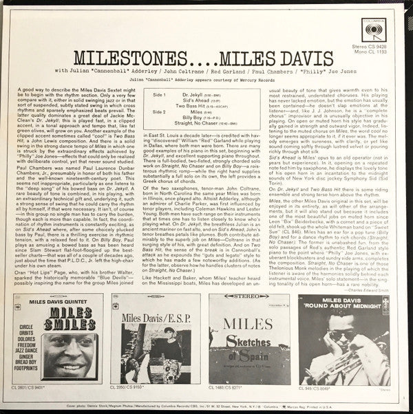 Release: Milestones-Vinyl-US-1967-CS 9428-1979996