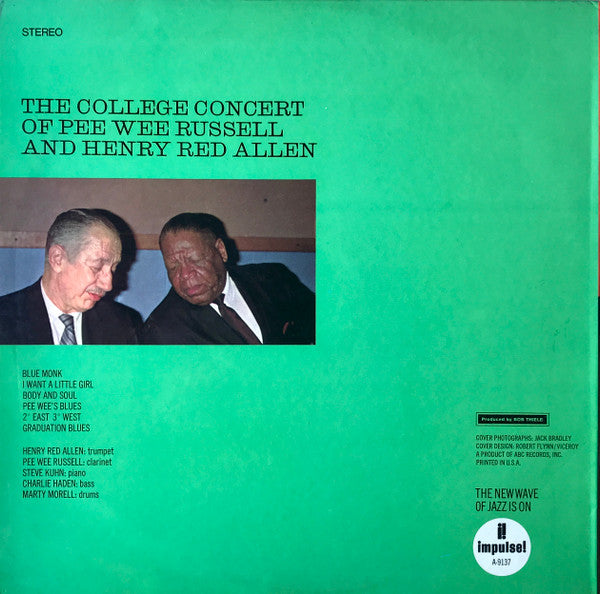 Release: The College Concert Of Pee Wee Russell And Henry Red Allen-Vinyl-US-1967-AS-9137, A-9137-6784445