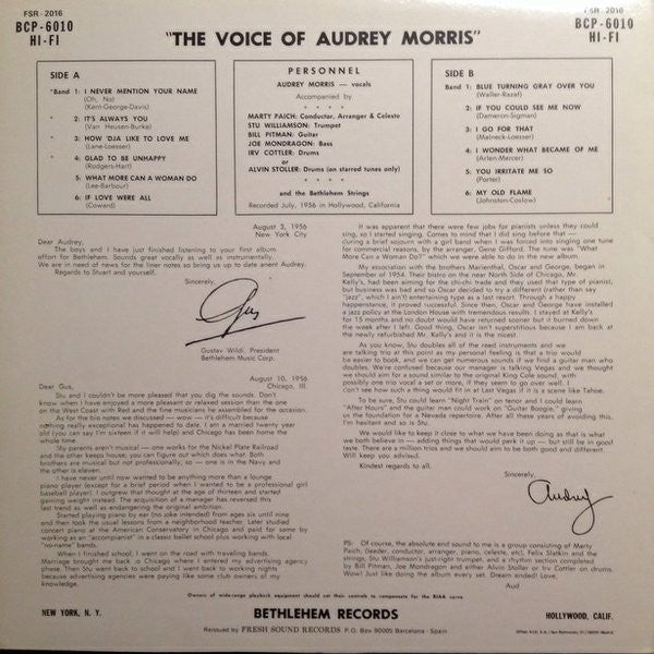 The Voice Of Audrey Morris