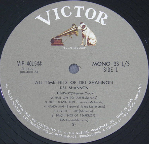 All Time Hits Of Del Shannon