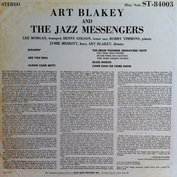 Art Blakey And The Jazz Messengers = モーニン