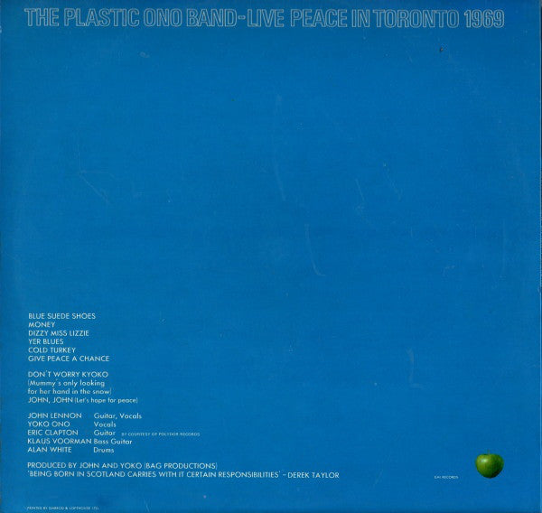 Live Peace In Toronto 1969