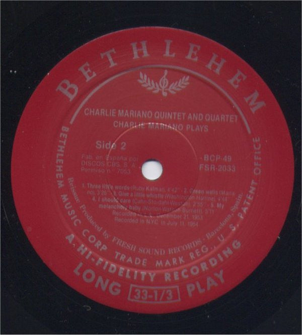 Charlie Mariano Plays
