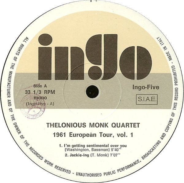 1961 European Tour, Vol. 1