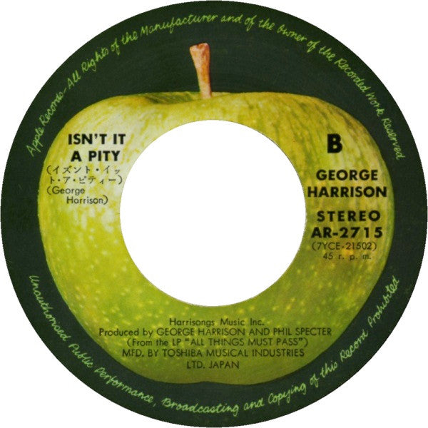 マイ·スウィート·ロード = My Sweet Lord / イセント·イット·ア·ビティー = Isn't It A Pity