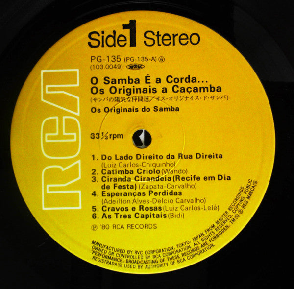 O Samba É A Corda...Os Originais A Caçamba
