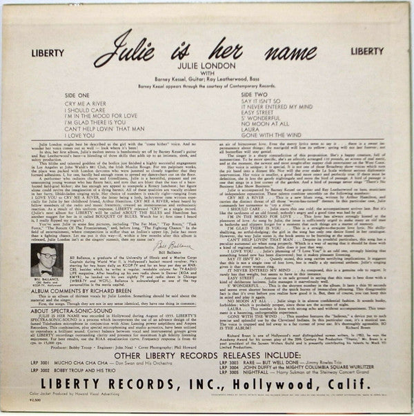 Julie Is Her Name = ジュリー・イズ・ハー・ネーム