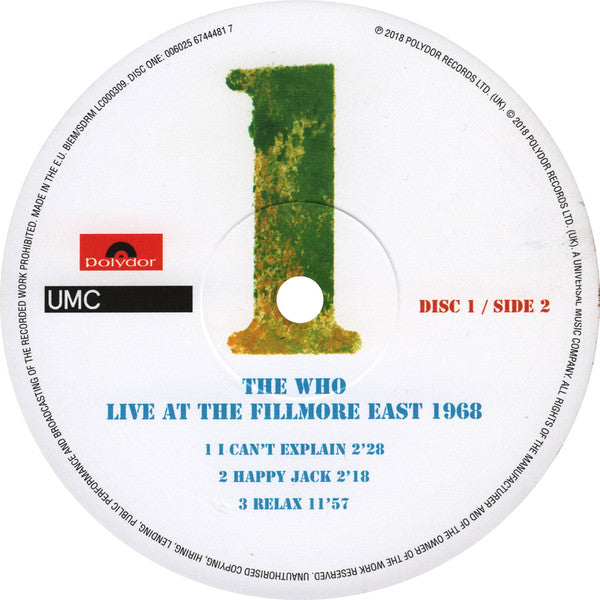 Live At The Fillmore East 1968