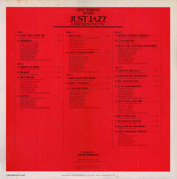 Gene Norman Presents Just Jazz Concerts (1947-49)