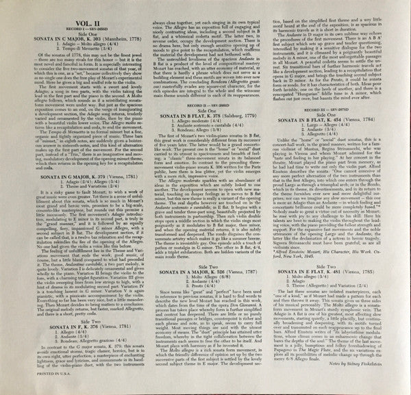 The Fifteen Sonatas For Violin And Piano Vol. I