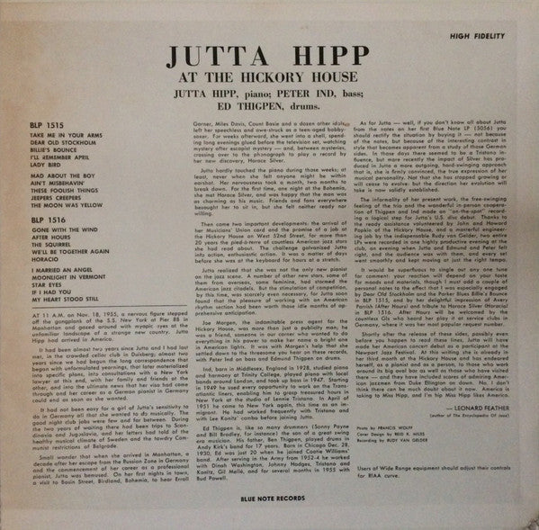 Master Release: At The Hickory House Volume 2 by Jutta Hipp