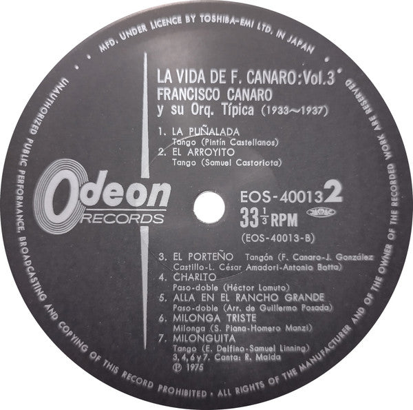 La Vida De F. Canaro Vol. 3