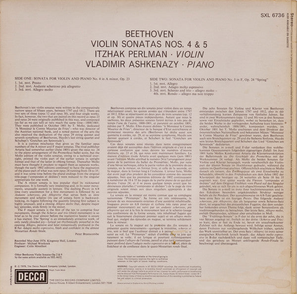 Violin Sonatas No.4 & No.5 "Spring"