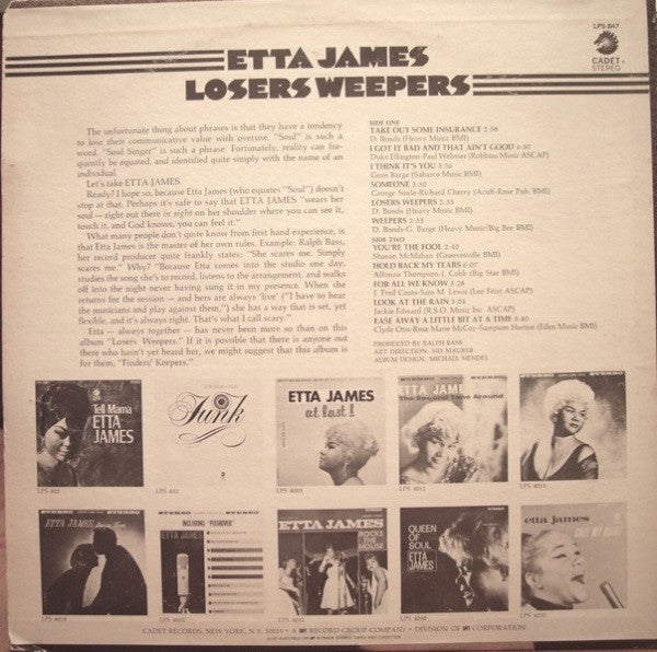Release: Losers Weepers-Vinyl-US-1970-LPS 847-1921249