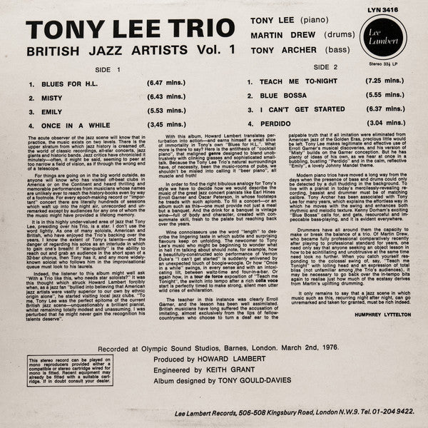 British Jazz Artists Vol.1