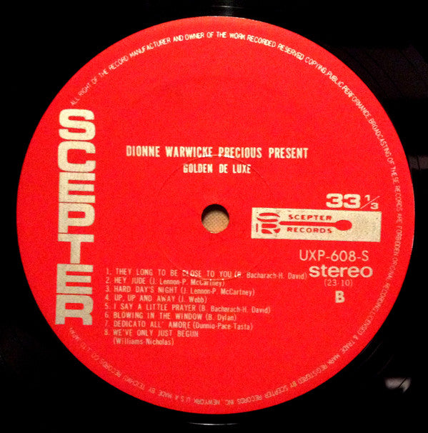 Dionne Warwicke Precious Present : Golden De Luxe = ディオンヌ・ワーウィック・プレシアス・プレゼント : ゴールデン・デラックス
