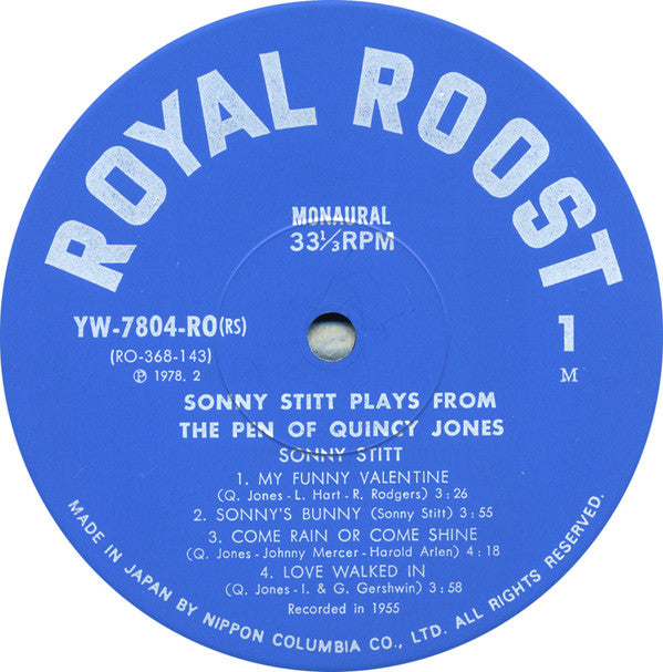 Sonny Stitt Plays Arrangements From The Pen Of Quincy Jones