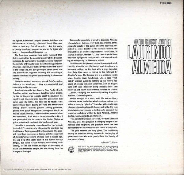 Stan Getz With Guest Artist Laurindo Almeida