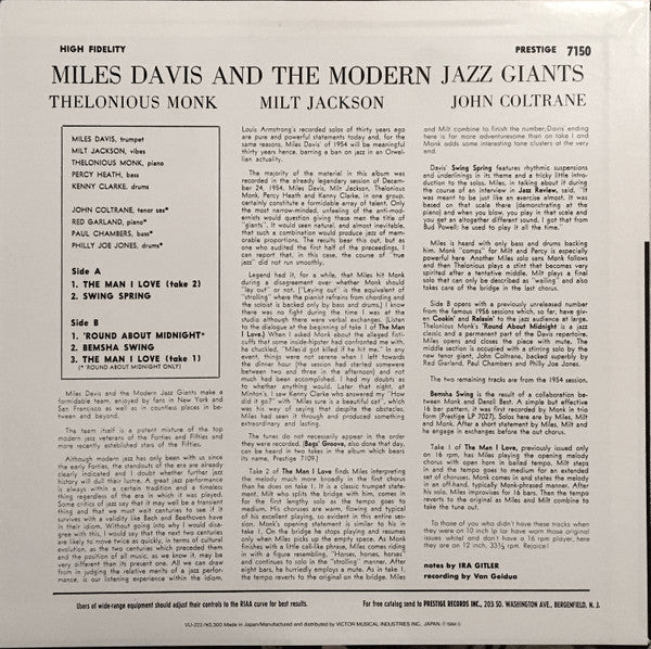Miles Davis And The Modern Jazz Giants