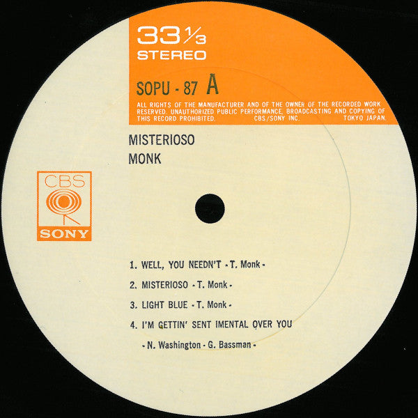 Misterioso (Recorded On Tour)