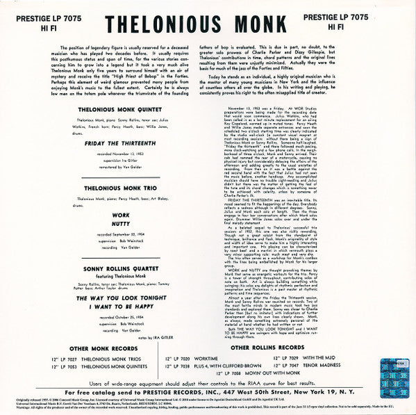 Thelonious Monk / Sonny Rollins