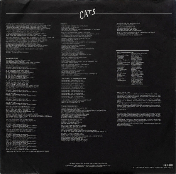 Cats - Complete Original Broadway Cast Recording