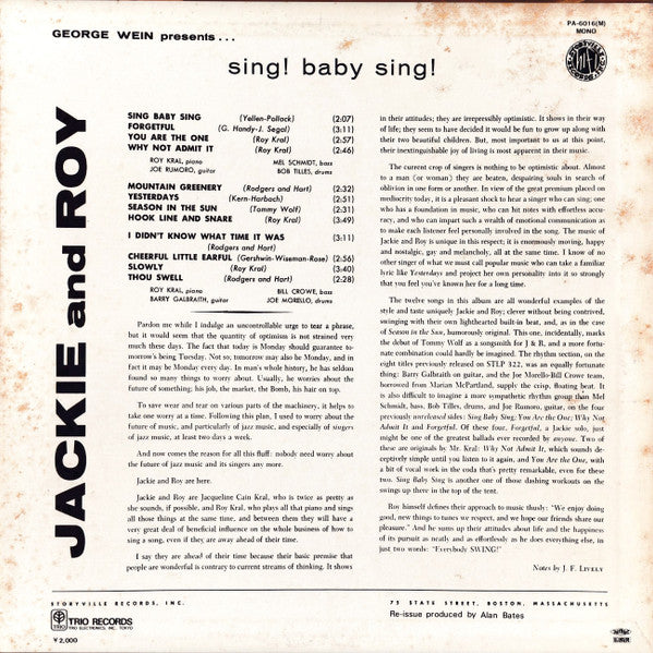 Sing! Baby Sing!