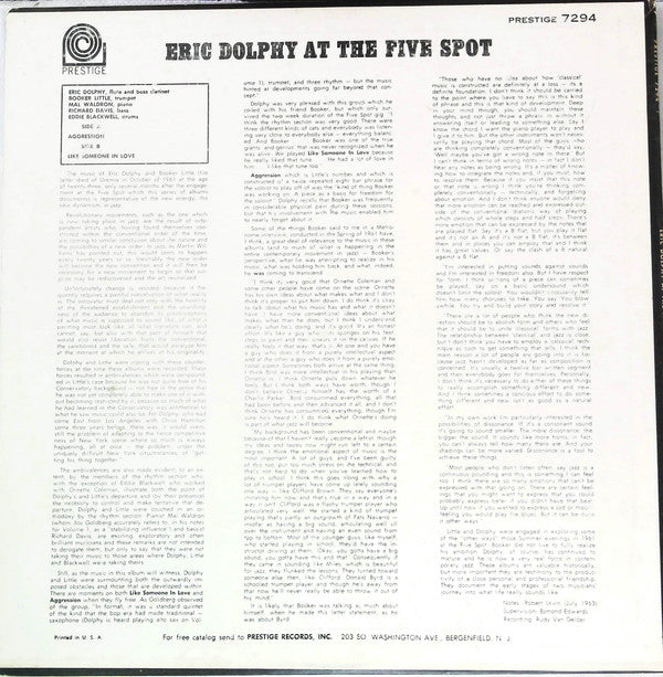At The Five Spot Volume 2