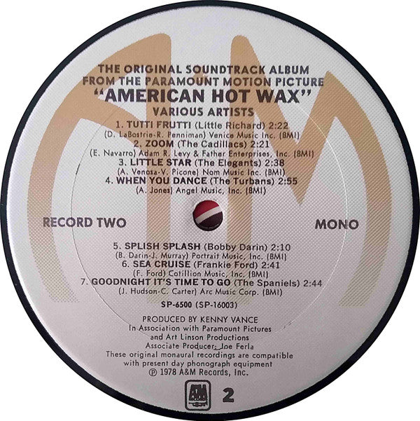 The Original Soundtrack Album From The Paramount Motion Picture "American Hot Wax"