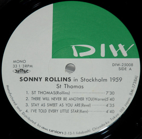 St Thomas - Sonny Rollins Trio In Stockholm 1959
