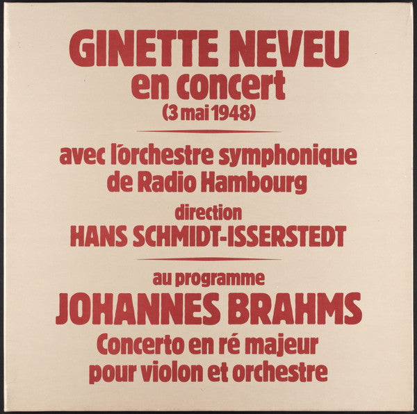 Ginette Neveu En Concert (3 Mai 1948)