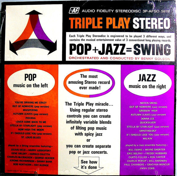 Triple Play Stereo Pop + Jazz = Swing