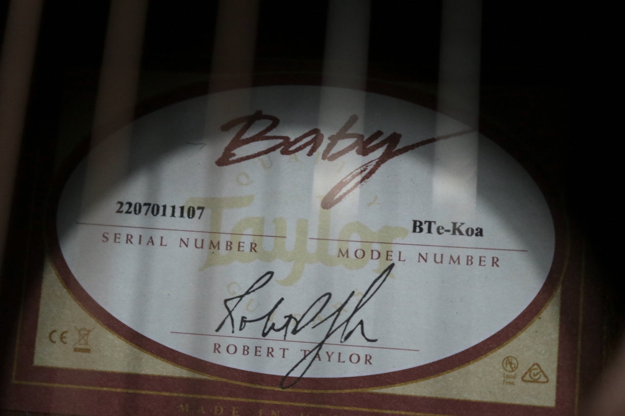 Taylor BTe-Koa (Baby Taylor-e Koa) [Taylor authorized repair man store]