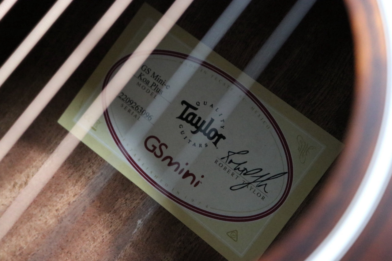 Taylor GS Mini-e Koa Plus [Taylor authorized repair man store]