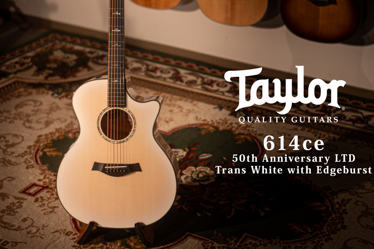 Taylor [Trial video available] 50th Anniversary 614ce LTD Trans White with Edgeburst [Taylor authorized repair man store]
