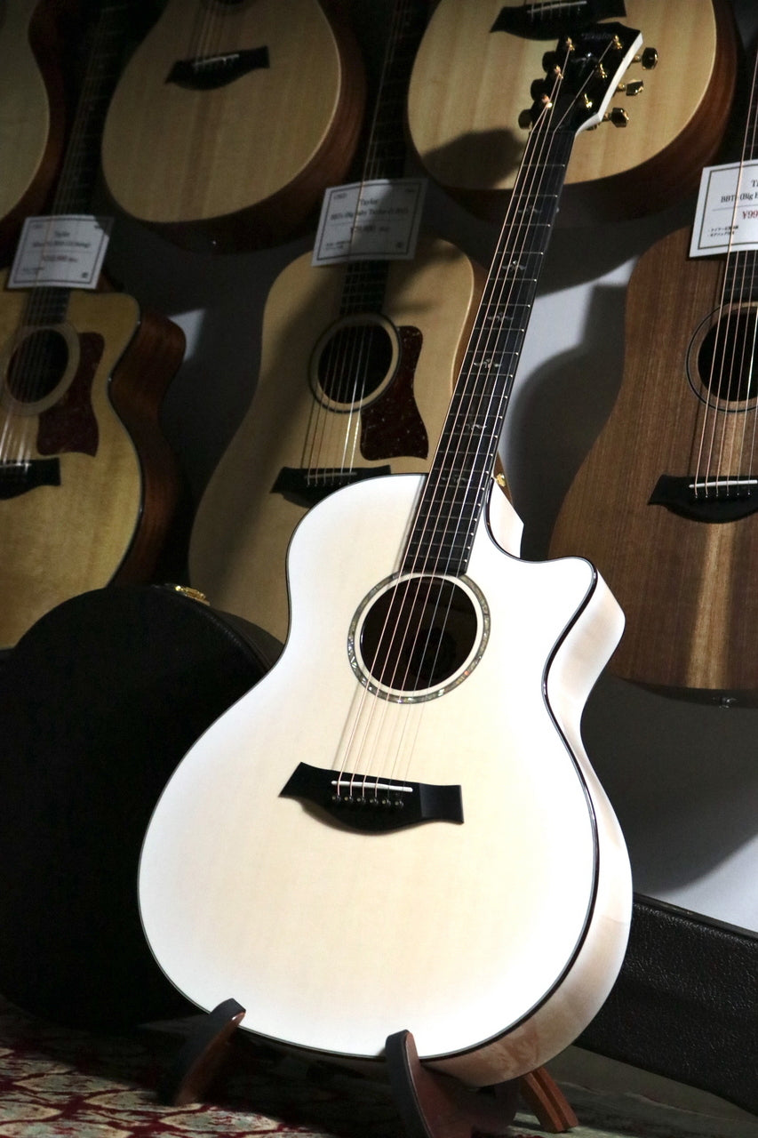 Taylor [Trial video available] 50th Anniversary 614ce LTD Trans White with Edgeburst [Taylor authorized repair man store]
