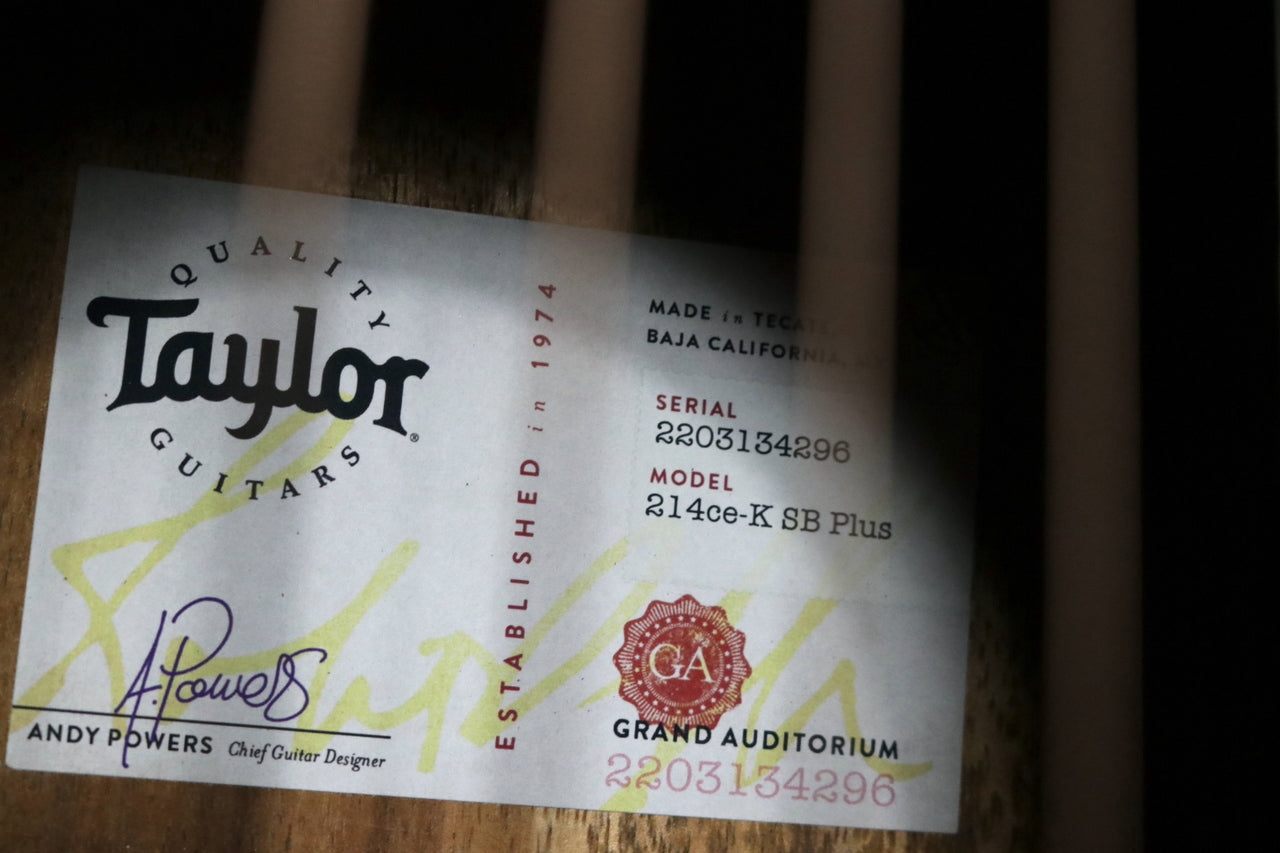 Taylor [Trial video available] 214ce-K SB Plus [Taylor certified repair man store]