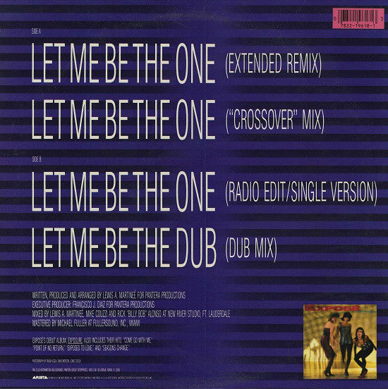 Release: Let Me Be The One-Vinyl-US-1987-AD1-9618-249303