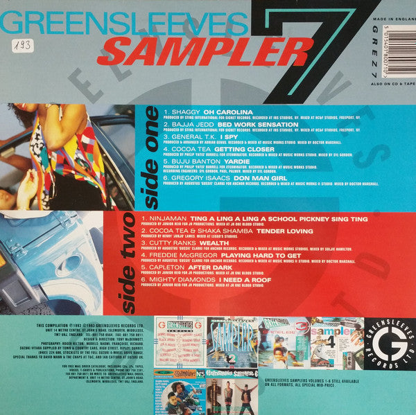 Release: Greensleeves Sampler 7-Vinyl-UK-1993-GREZ 7-897112