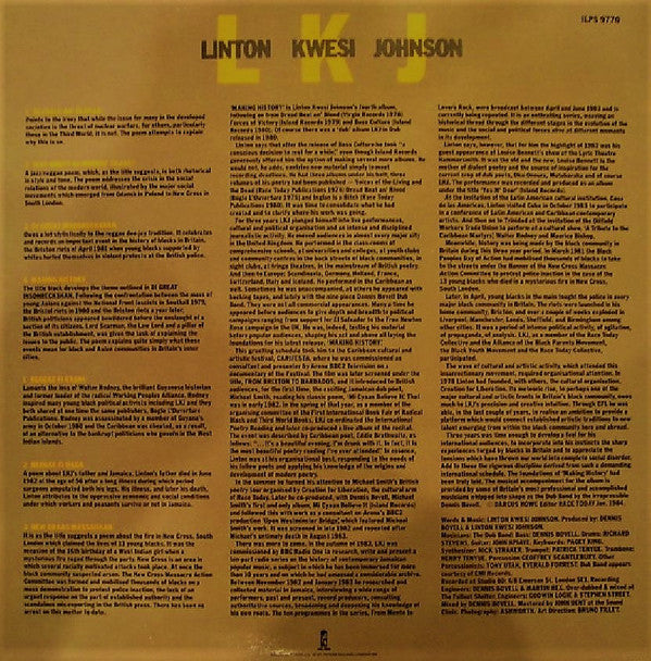 Master Release: Making History by Linton Kwesi Johnson