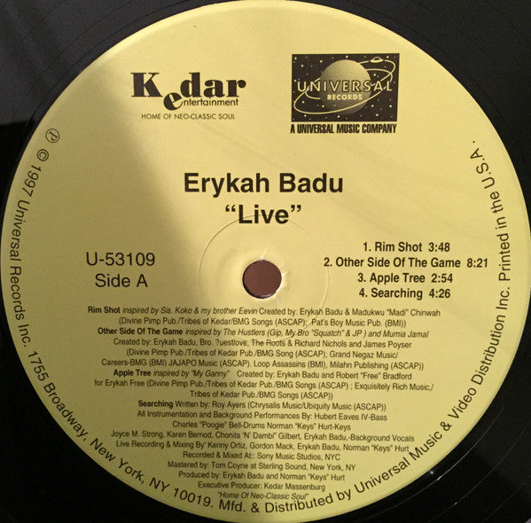 Release: Live-Vinyl-US-1997-U-53109, U-53109-113212