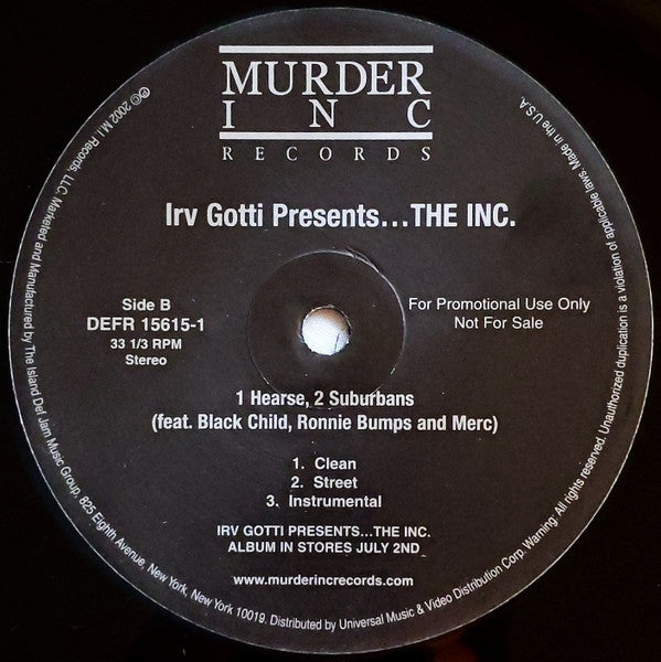 Release: Ride Wit Us / 1 Hearse, 2 Suburbans-Vinyl-US-2002-440 063 959-1, DEFR 15615-1-943739