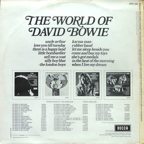 Master Release: The World Of David Bowie by David Bowie