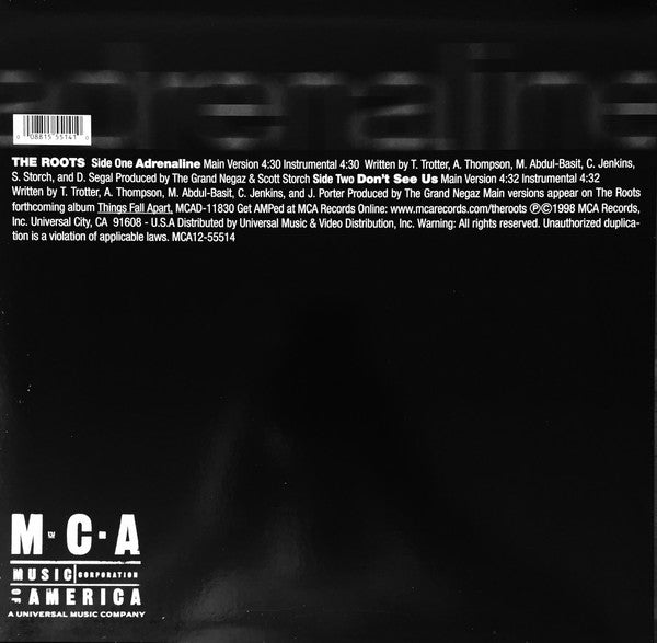 Release: Adrenaline-Vinyl-US-1998-MCA 12-55514-464042