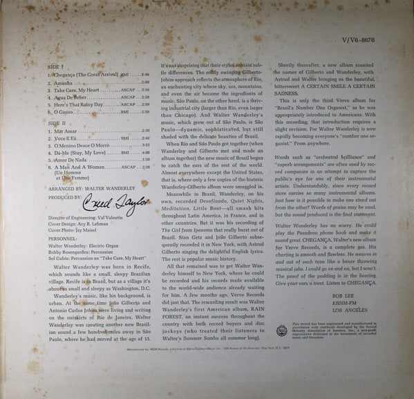 Master Release: Cheganca by Walter Wanderley Trio