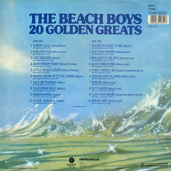 Master Release: 20 Golden Greats by The Beach Boys