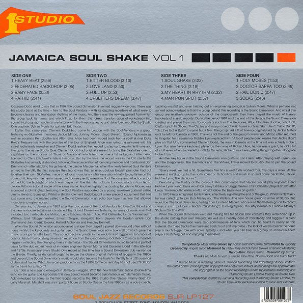 Master Release: Jamaica Soul Shake Vol 1 by Sound Dimension