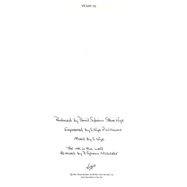 Master Release: The Ink In The Well by David Sylvian
