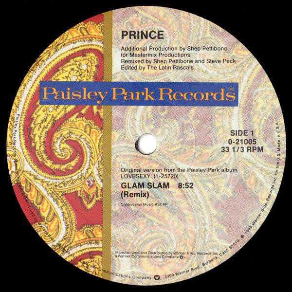 Release: Glam Slam-Vinyl-US-1988-0-21005-131243