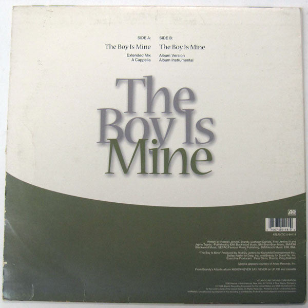 Release: The Boy Is Mine-Vinyl-US-1998-0-84118-322313